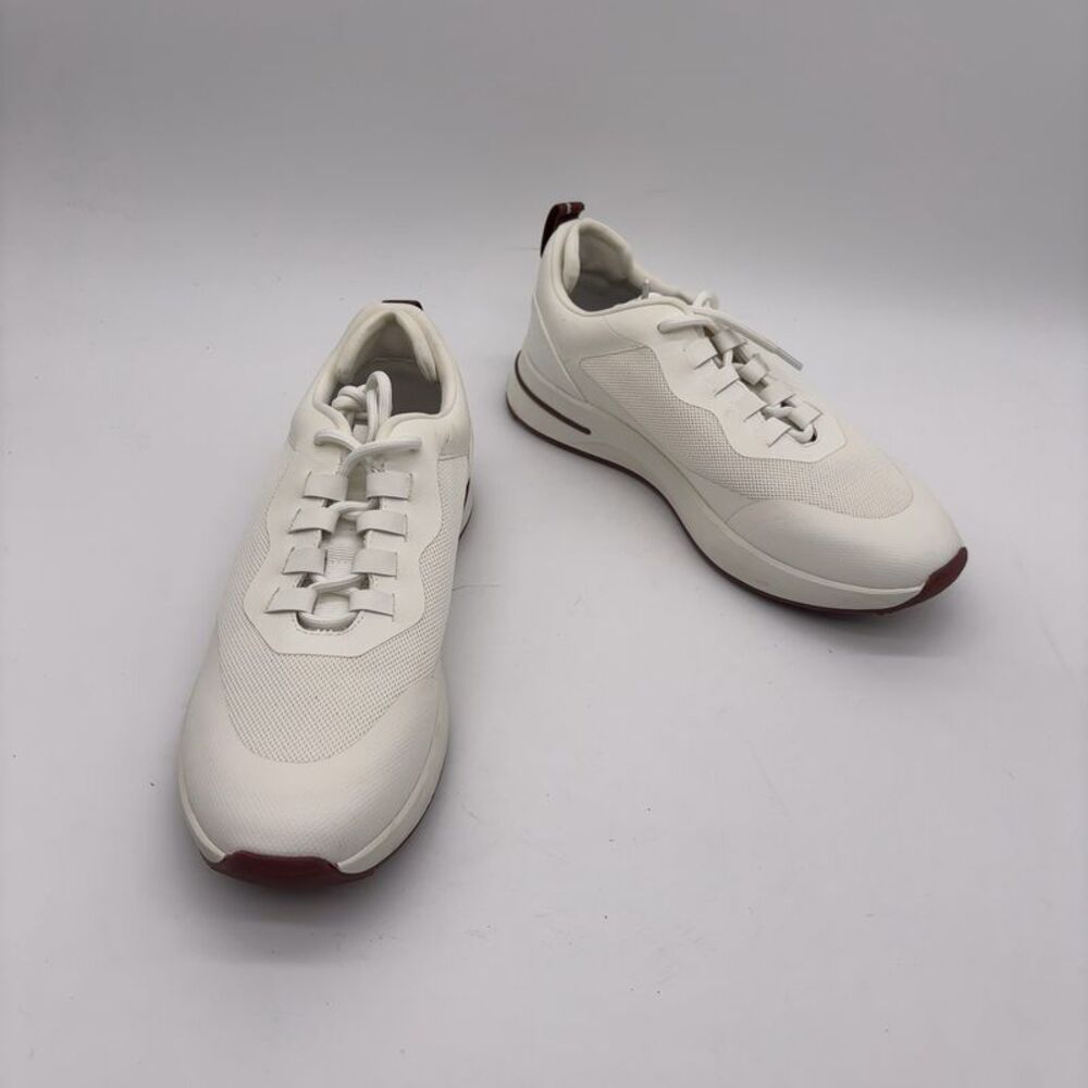 Loro Piana White Sneakers with Brown Accents